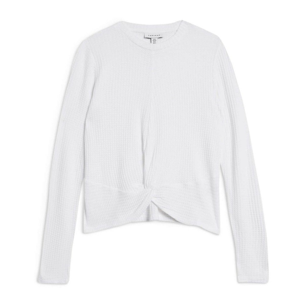 TOPSHOP Front Twist Knit Top NWT